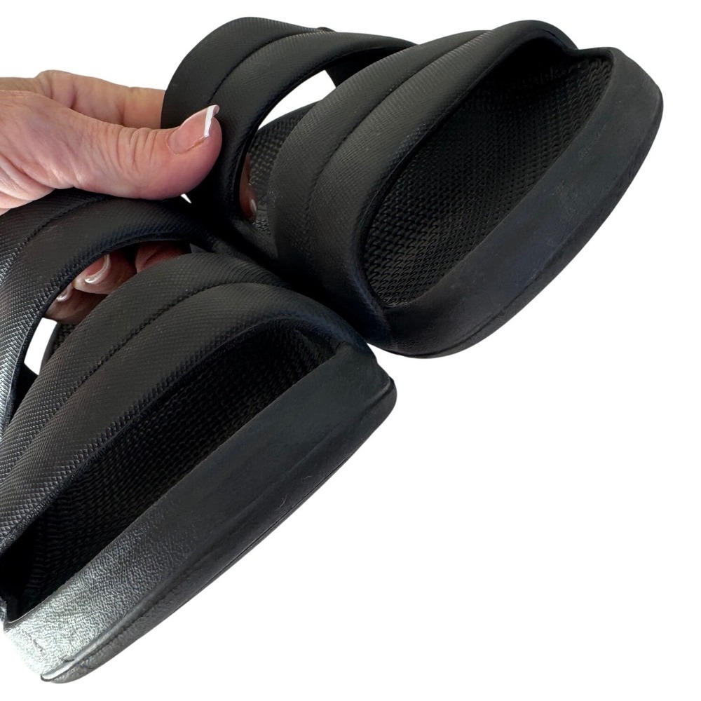 REEF Women's Size 9 Black Triple Strap Comfort Slide Sandals Beach Pool - Picture 6 of 7